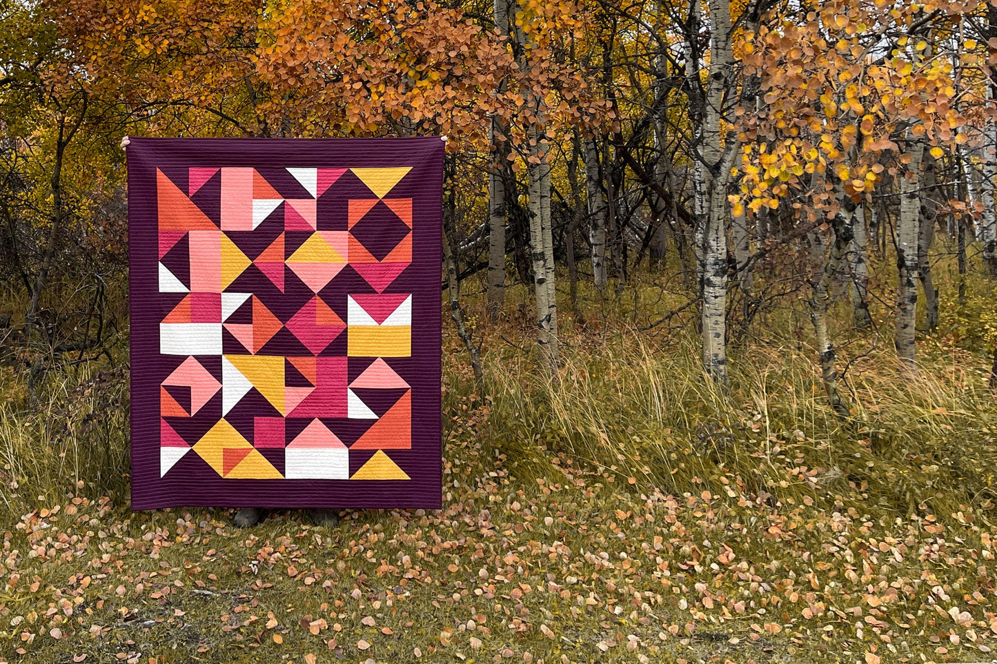 Home Street Quilt Pattern
From The Blanket Statement
This modern, original quilt pattern is appropriate for quilters of all skill levels and is a fast finish! Designed to represent the feelings of home, community and what it means to be a neighbour. The pattern includes beginner-friendly instructions in 5 sizes.