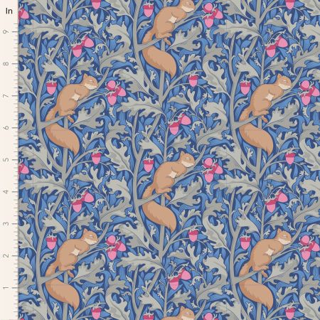 Squirel Dream Blue From Tilda Hibernation Collection 100% Cotton 44/45"