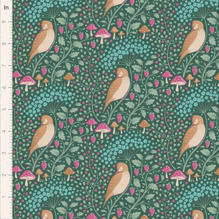 Sleepy Bird Lafayette From Tilda Hibernation Collection 100% Cotton 44/45"