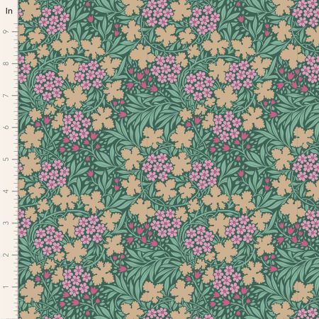 Autumn Bloom Sage From Tilda Hibernation Collection 100% Cotton 44/45"