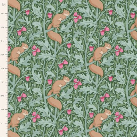Squirel Dream Sage From Tilda Hibernation Collection 100% Cotton 44/45"
