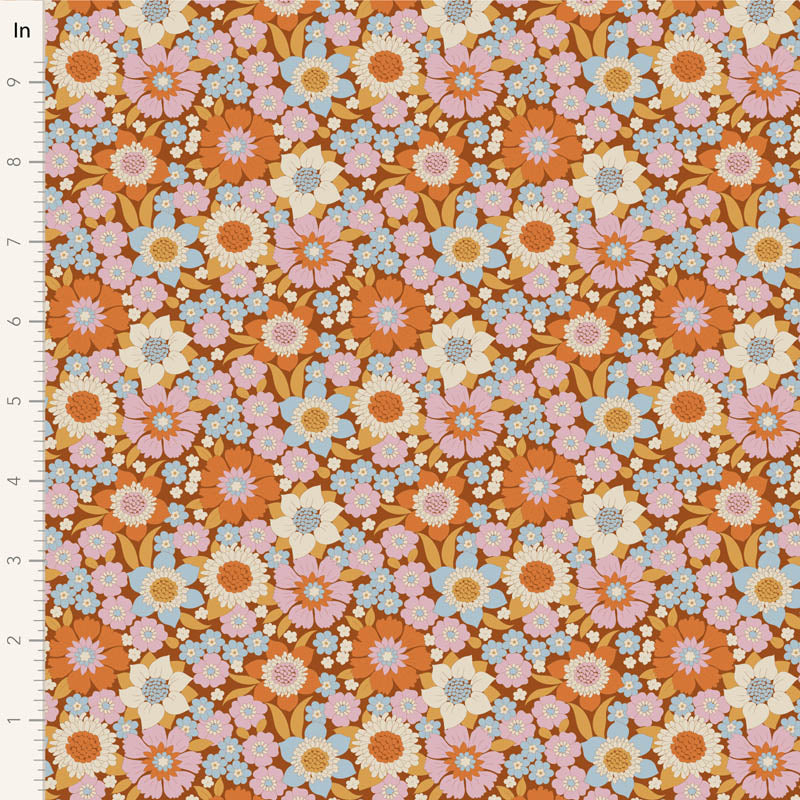 Lauren-Caramel-Wallflower Collection-From Tilda-100% Cotton-44/45"