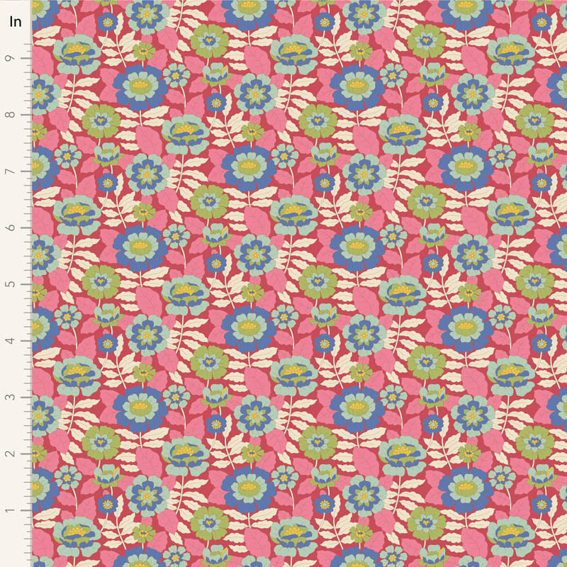 Beverly-Pink-Wallflower Collection-From Tilda-100% Cotton-44/45"