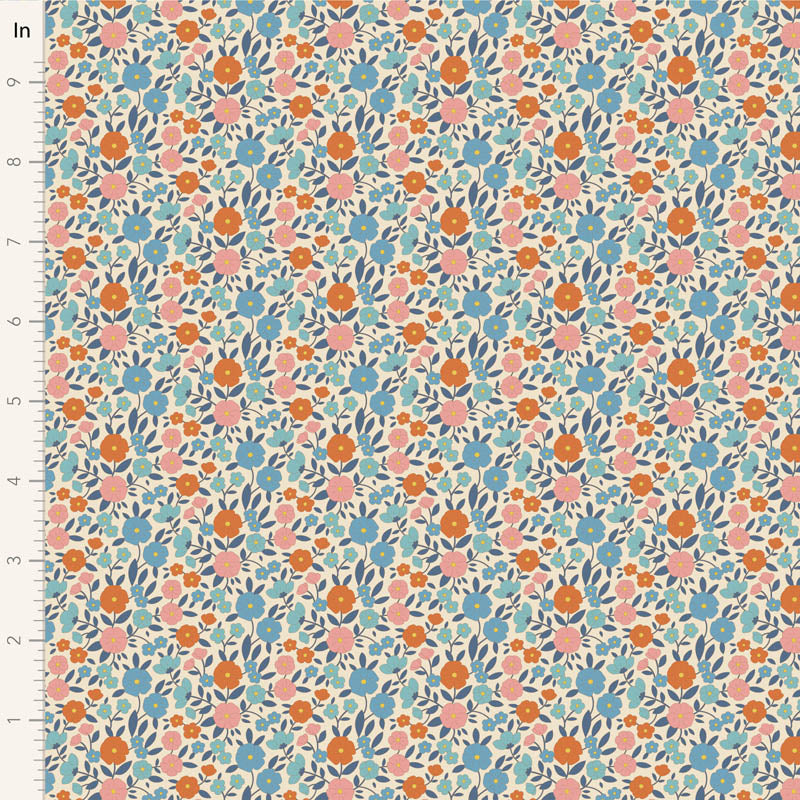 Janice-Blue-Wallflower Collection-
From Tilda-100% Cotton-44/45"