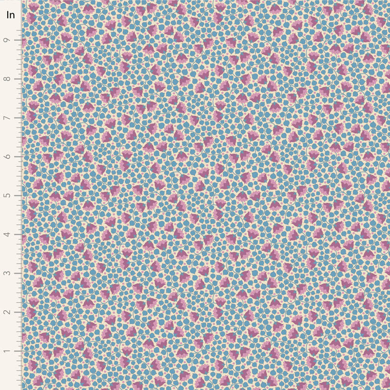 Bellflower-Blue-Wallflower Collection-From Tilda-100% Cotton-44/45"