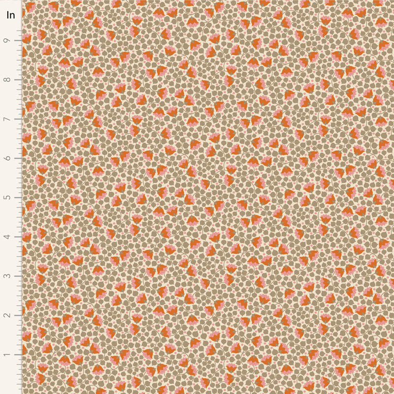 Bellflower-Sand-Wallflower Collection-From Tilda-100% Cotton-44/45"