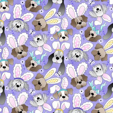 Spring Holiday - Easter Dog Faces
From Fabric Traditions. Studio Cottons by Fabric Traditions Collection. This fabric bursts with a playful purple background filled with whimsical dog faces, each adorned with colorful bunny ears, ribbons, and floral accents in shades of pink, yellow, and blue. This lively and festive design captures the spirit of Easter.
100% Cotton
44/45"