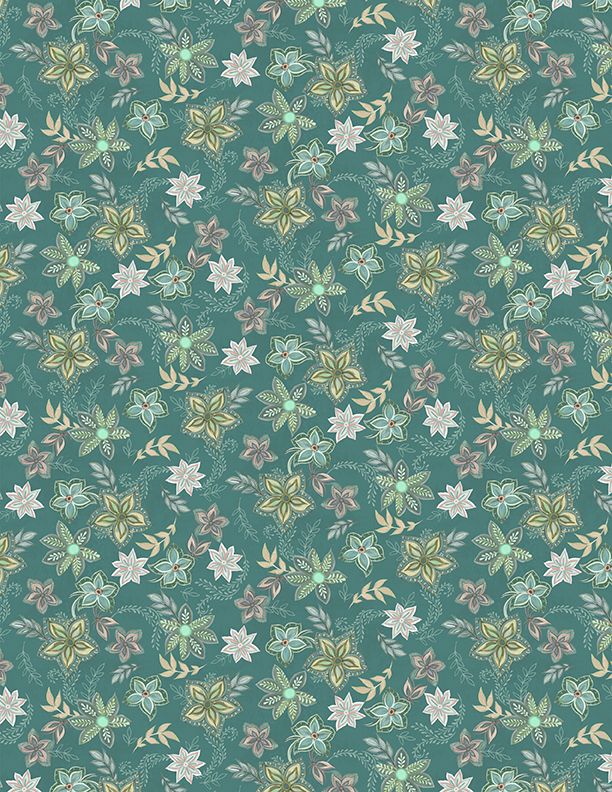 Blissful Graphic Floral- Teal -
From Wilmington Prints - By Danielle Leone - 100% Cotton