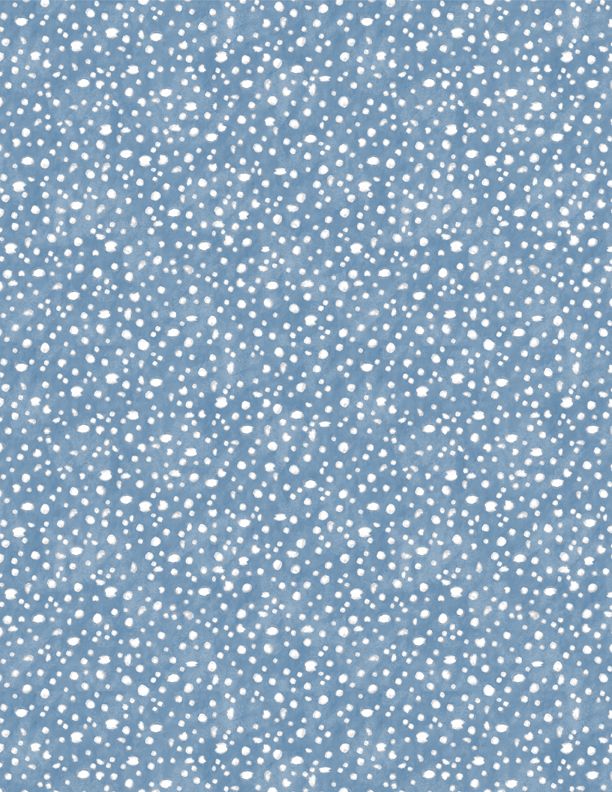 Gnome & Garden - Mushroom Dots - Medium Blue From Wilmington By Susan Winget 100% Cotton 44/45"