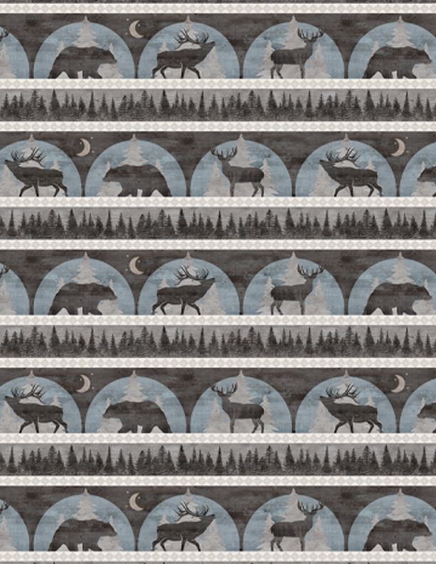 Wild Woods Lodge Repeate Border From Wilmington Prints 100% Cotton 43"/44"