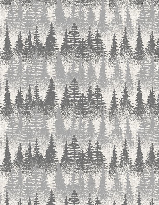 Wild Woods Lodge - Tree Rows - Taupe From Wilmington Prints 100% Cotton 43"/44"