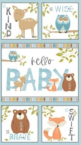 Winsome Critters Panel-From Wilmington Prints-By Deane Beesley-100% Cotton-24.75" x 45" approx.