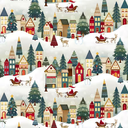 Nordic Holiday Village Cream Multi Santa Scene
From Henry Glass
By Mary Jane Carey
Nordic Holiday Village by Mary Jane Carey Collection
100% Cotton
43/44"