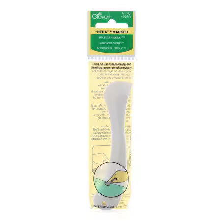 Hera Marking Tool
This is an ideal marker. It marks while simultaneously making a crease. It leaves no residue on the fabric. Markings can be seen on both the front and the back of the fabric.
Color: White
Made of: Plastic
Use: Marking Tool
Included: One Tool