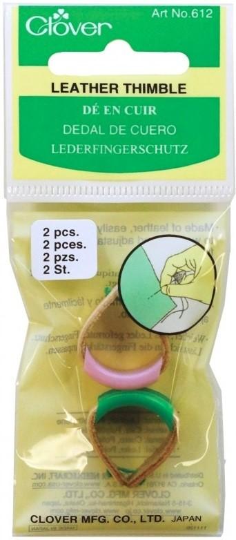 Clover Leather Thimble Set