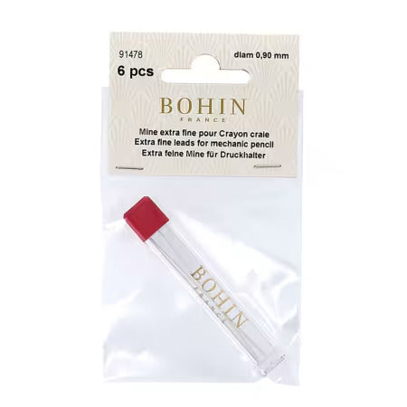 Bohin Mechanical Pencil Refill - White .9mm includes 6 pcs.