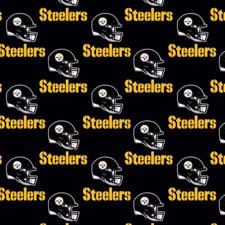 Pittsburgh Steelers - Black-From Fabric Traditions-100% Cotton-4/45"