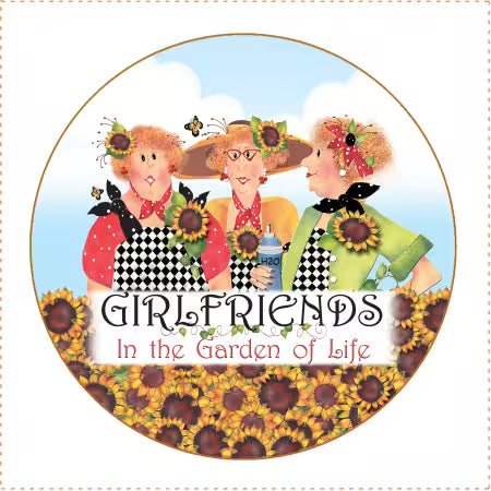 Fabric Panel 5 Inch Round Gardening 3 Girls
From Jody Houghton Designs
By Jody Houghton