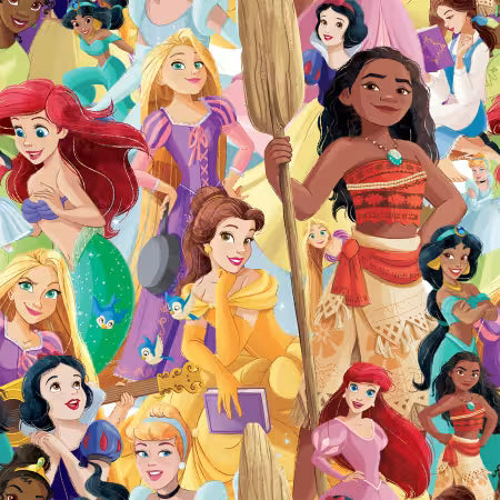 Disney All Princesses
From Springs Creative
Springs Licensed Designer Prints Collection
100% Cotton
44/45 Inch Wide