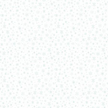 Ski Hill Snowflakes - White-From Riley Blake Designs-Ski Hill Collection by Corinne Wells-100% Cotton-44/45"