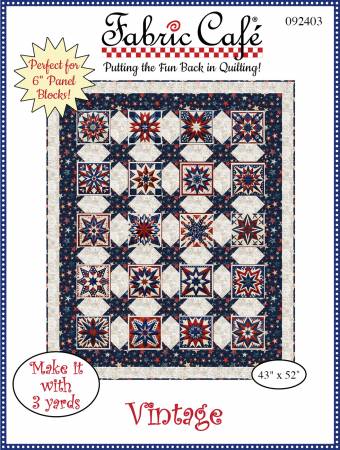 Vintage Individual Pattern-From Fabric Cafe-Individual lap-size 3-yard quilt pattern-Finished size 43" X 52"
