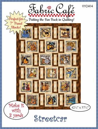 Streetcar Individual Pattern-From Fabric Cafe-Individual lap-size 3-yard quilt pattern-Finished size 42½" X 57½"