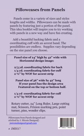 Pillowcases from Panels Idea Book
From Quilt Woman.com
By Joyce Minnis