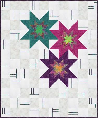 Star Light Star Bright Quilt Pattern From Marlous Designs By Marlous Carter A quilt pattern with a modern flair that is visually interesting, looks intricate but is easy to piece. Pattern offers 3 finished sizes: Lap 60'' x 72'' Twin 72'' x 88'' Queen 88'' x 104'' Printed Paper Pattern Finished Size: Multiple Final Product: Quilt Technique Used: Standard Machine Sewing Skill Level: Confident Beginner