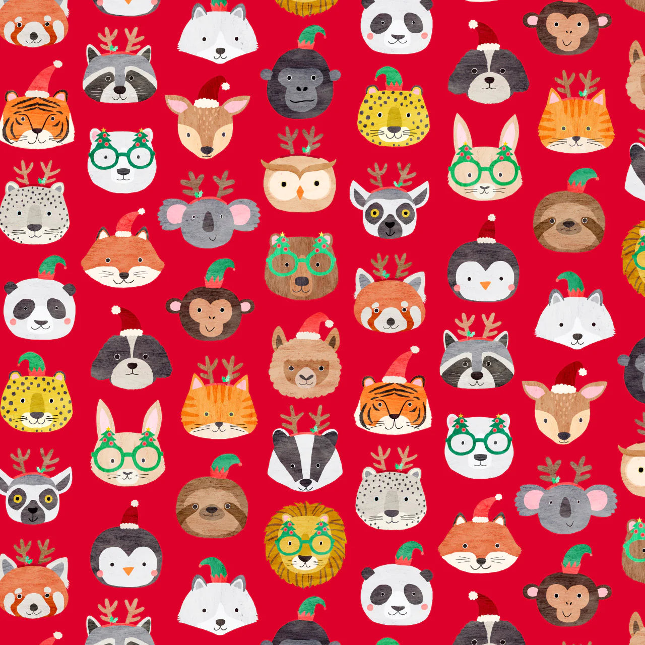 Merry Menagerie - Red From Dashwood Studio 100% Cotton 43/44"