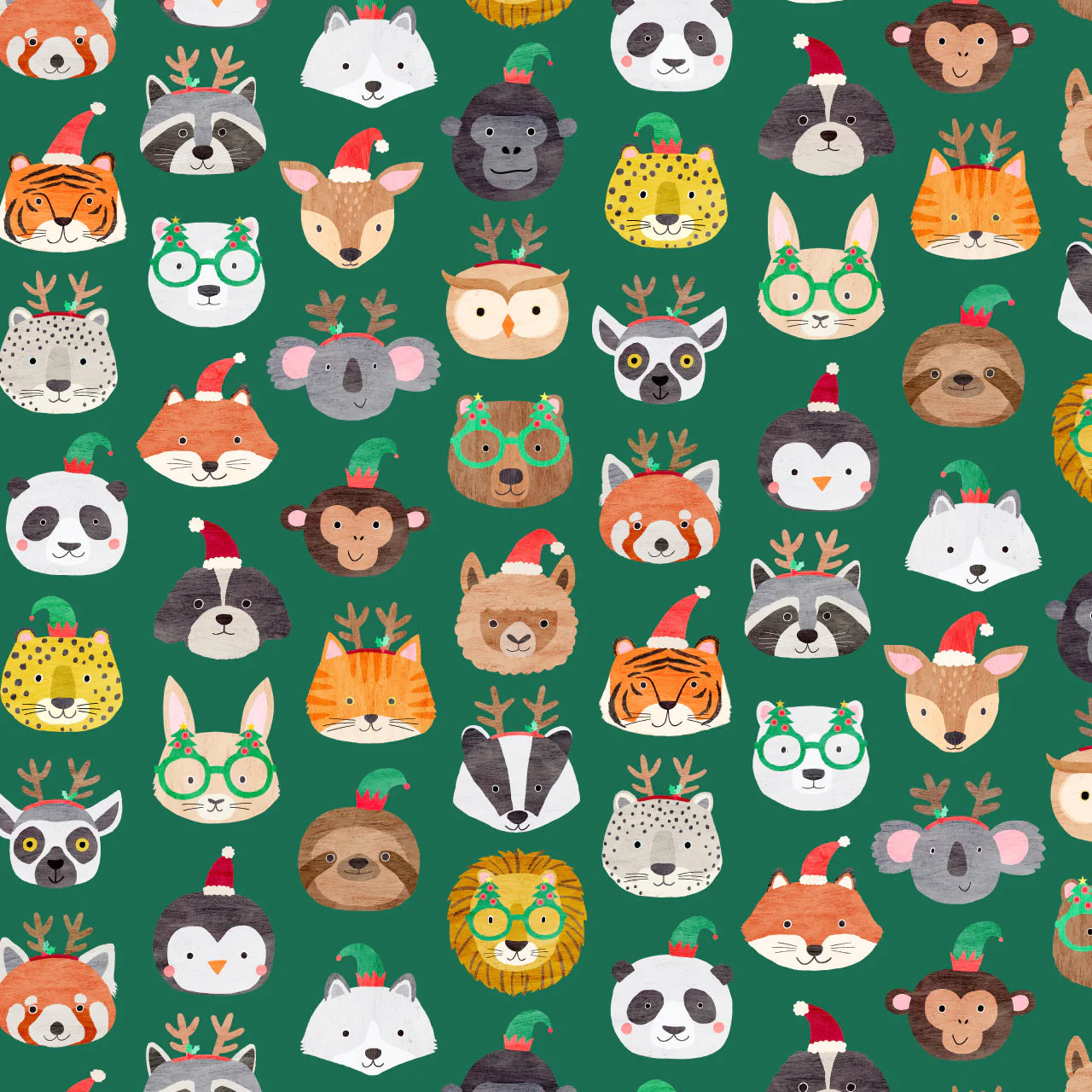 Merry Menagerie - Green From Dashwood Studio 100% Cotton 43/44"