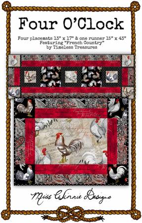 Four O'Clock Placemat & Runner Pattern - Miss Winnie Designs