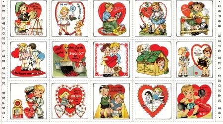 Take Heart Valentines Patch Panel-
From Riley Blake-By Janet Wecker-Frisch-Take Heart Collection-100% Cotton-Panel Size 24" x 43"