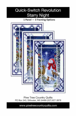 Other options - Pine Tree Country Quilts' 'Quick-Switch Revolution Starry Night' quilt panel with a winter scene design.