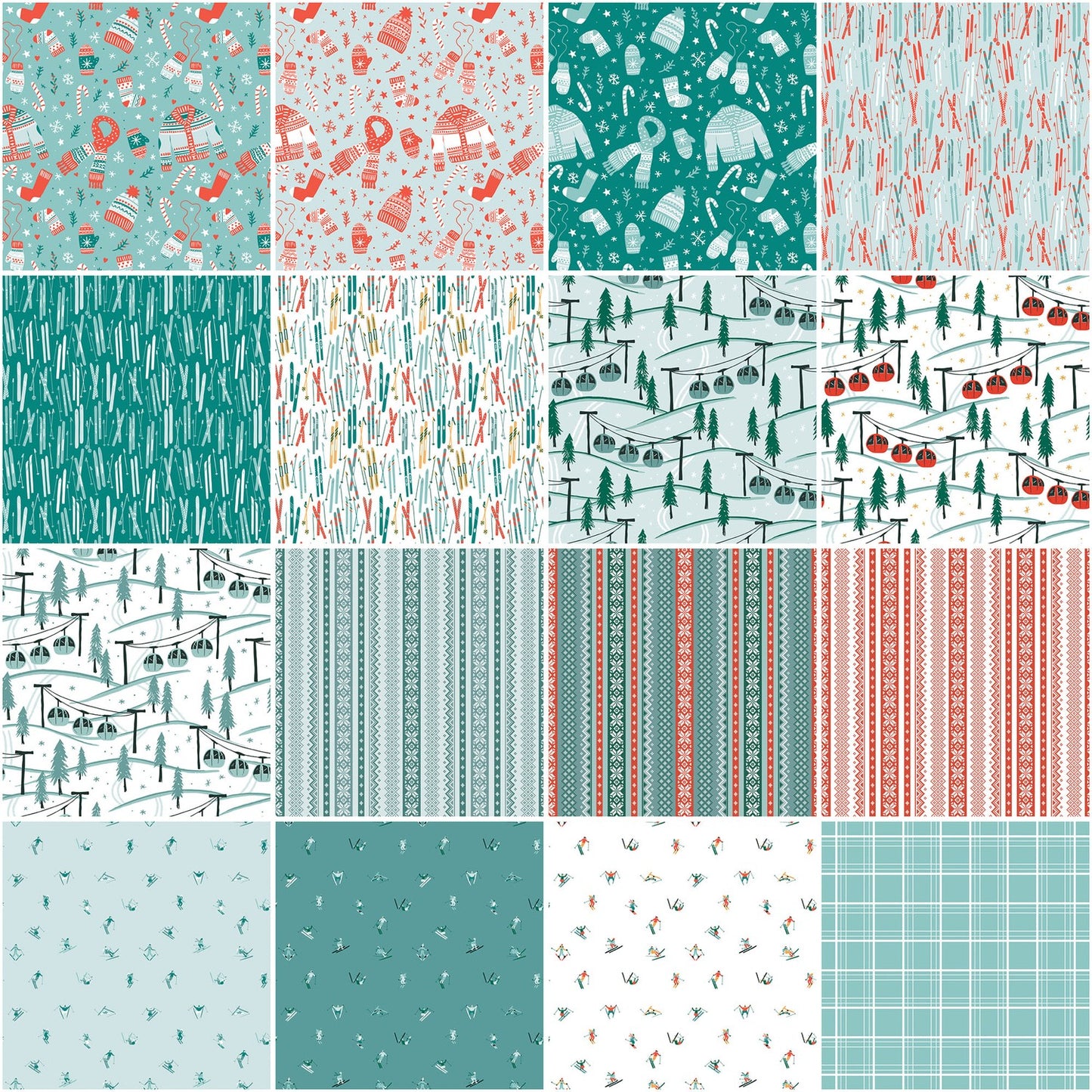 Ski Hill 10 Inch Squares - 42 PC-
Fabric From Riley Blake Designs-Ski Hill Collection by Corinne Wells