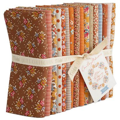 Tilda - Creating Memories - Autumn Fat Quarter Bundle - 16 Pieces - 100% Cotton - 18" x 22" Each Piece