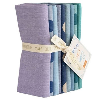 Tilda - Creating Memories - Summer Chambray Fat Quarter Bundle - 9 Pieces - 100% Cotton - 18" x 22" Each Piece