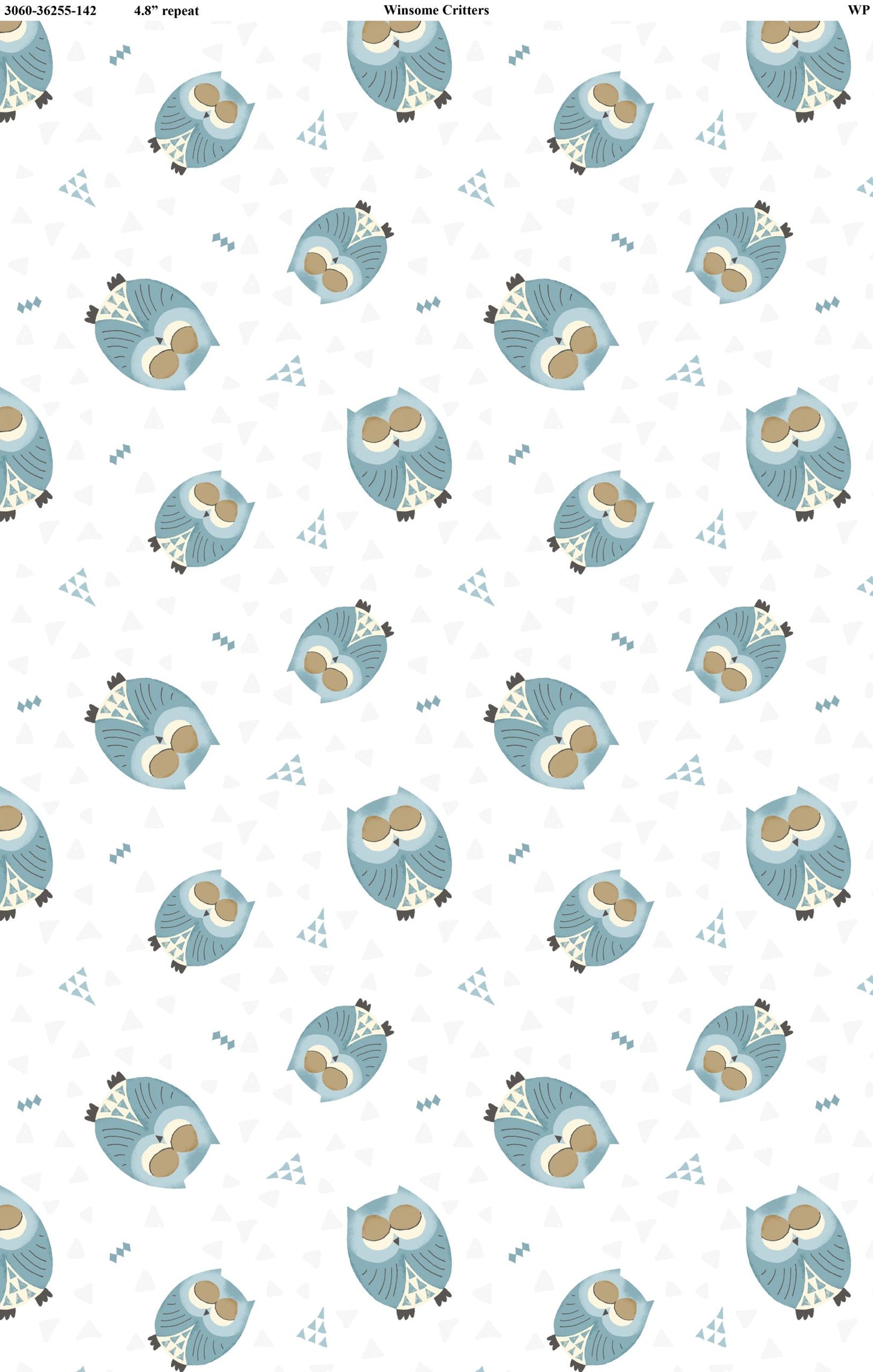 Winsome Critters Owl Toss White-
From Wilmington Prints-By Deane Beesley-100% Cotton-43/44"