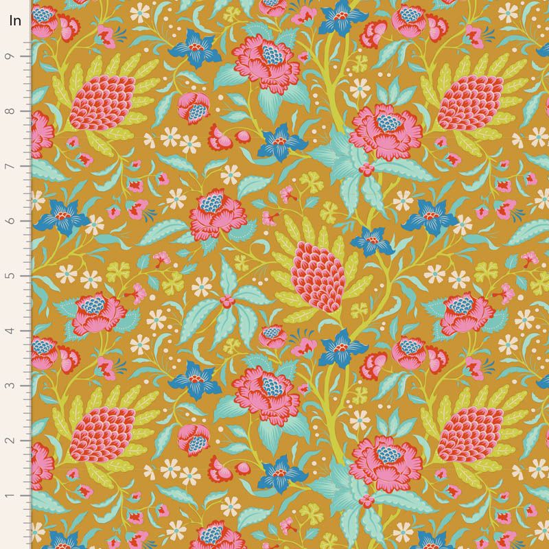 Flowertangle Mustard - Bloomsville - Tilda – Suzie's Fabric Attic