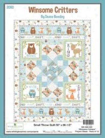 Winsome Critters Quilt Kit-From Wilmington Prints-By Deane Beesley-
Kit includes all fabric to make quilt top and binding. Batting and Backing Sold Separate.Finished Size: 50" x 66.5"-100% Cotton