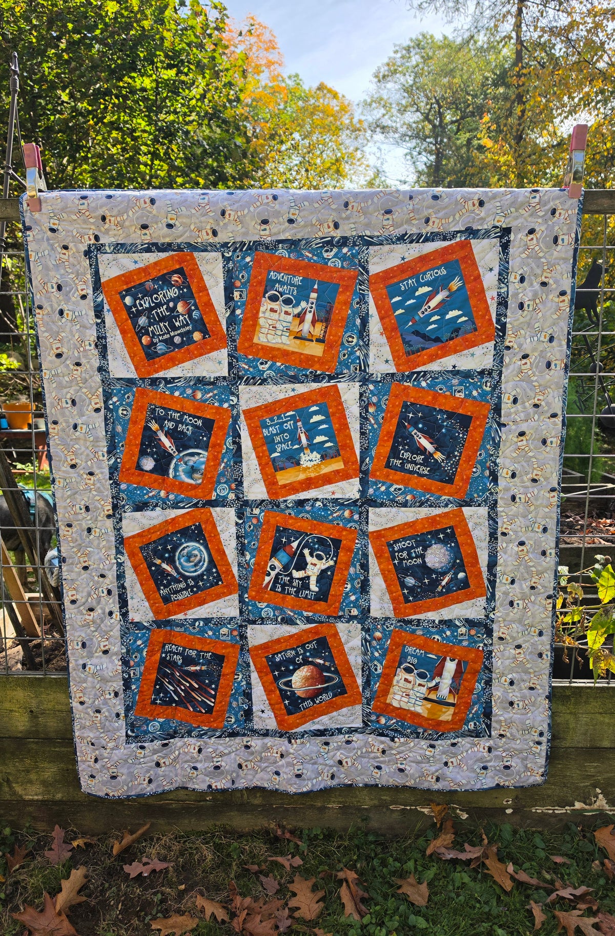 Milky Way Dancing Squares Quilt Kit (Glow in the Dark Accents)