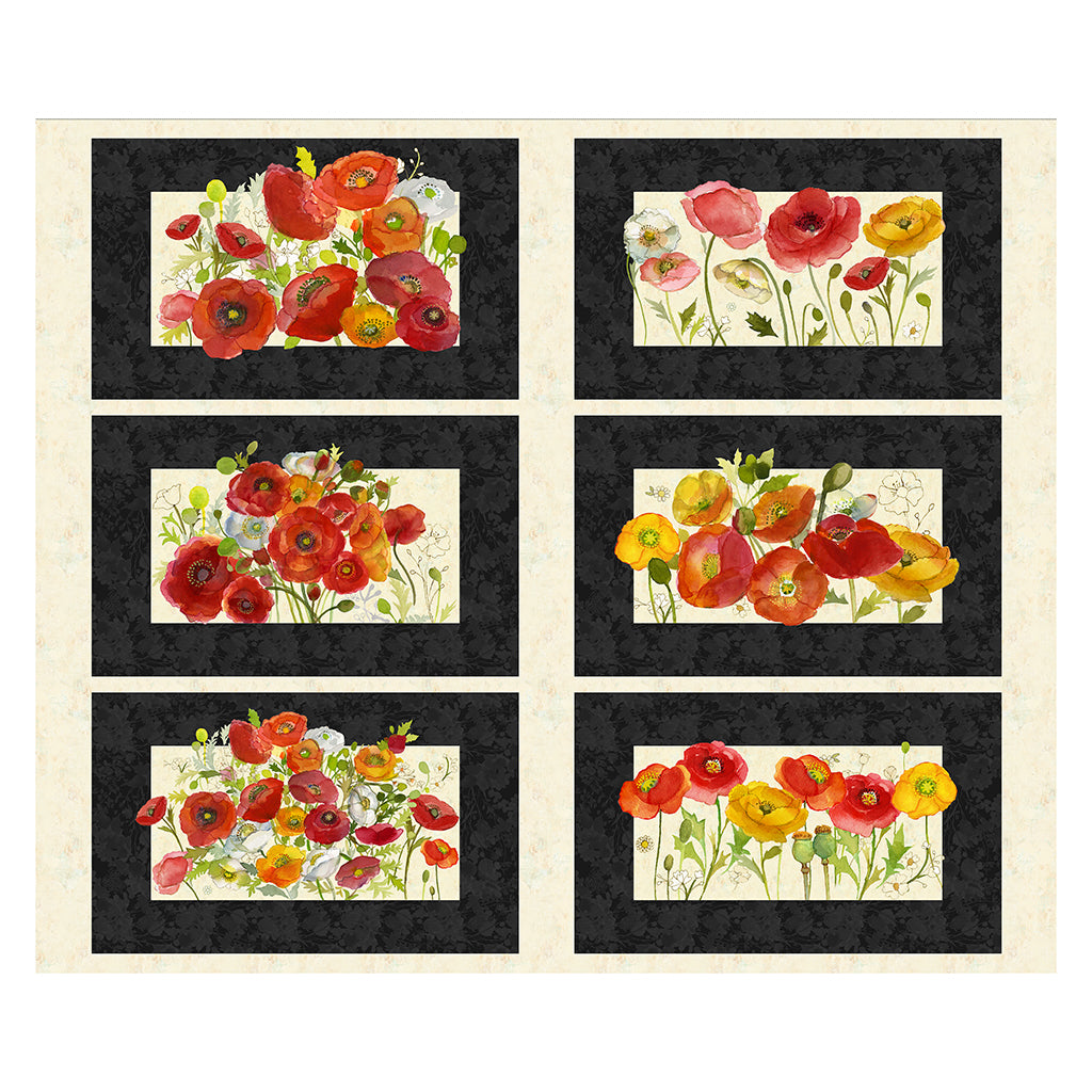 Poppy Dreams - Placemat Panel
From Clothworks
By Sue Zipkin
100% Cotton
Size of Panel: 36"