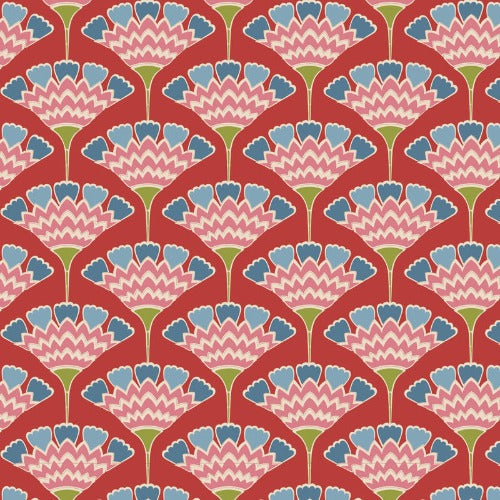 Tassel Flower - Red Pie in the Sky Collection From Tilda 44/45"