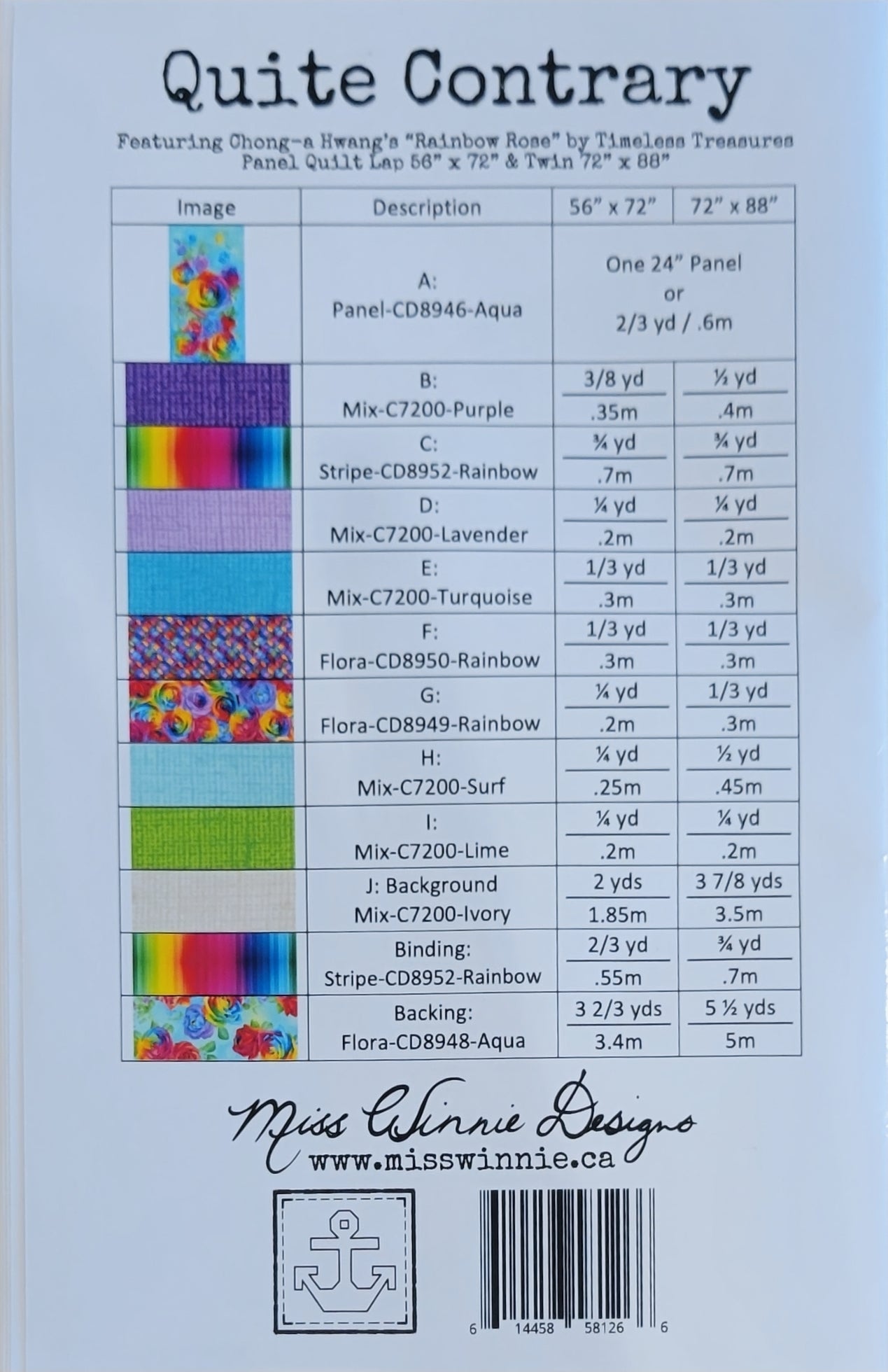 Quite Contrary Quilt Pattern - Miss Winnie Designs