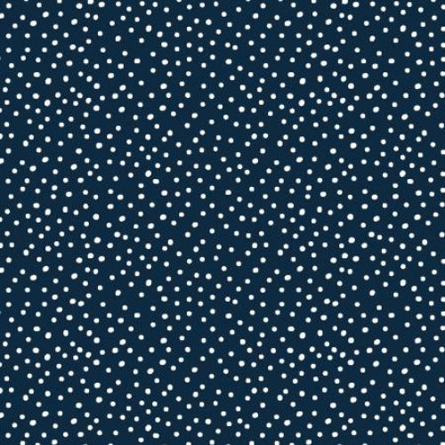 Navy Snow Allover From Henry Glass By Barb Tourtillotte Flurry Friends Collection 100% Cotton 44/45"