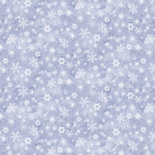 Light Blue Snowflake From Henry Glass By Barb Tourtillotte Flurry Friends Collection 100% Cotton 44/45"
