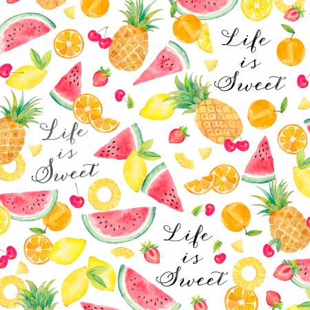 White Squeeze The Day Large Allover