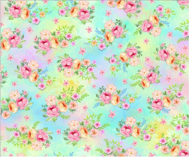 Flowers On Blue - Wee Ones Collection