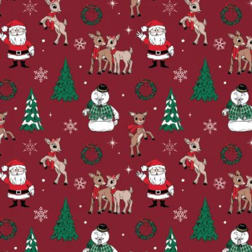 Red Reindeer Games From Camelot Fabrics Character Winter Holiday 3 by Camelot Collection Licensed Products 100% Cotton 44/45"