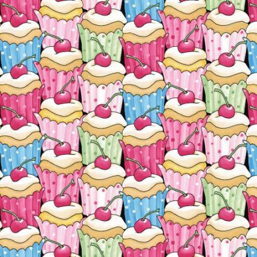 Multi Packed Cupcakes From Studio E By Ronnie Thomas Let's Bake Collection 100% Cott