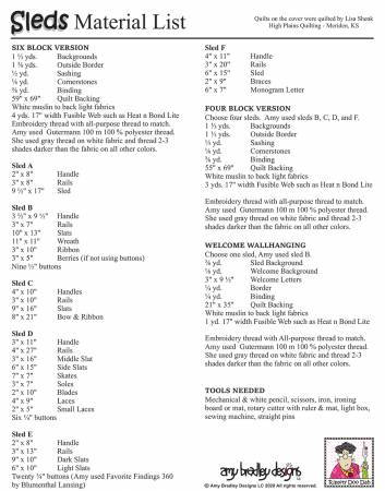 Sleds Quilt Pattern - Amy Bradley Designs